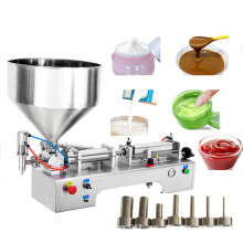 wholesale Stainless steel viscous peanut paste filling machine /semi-auto double head liquid machine
